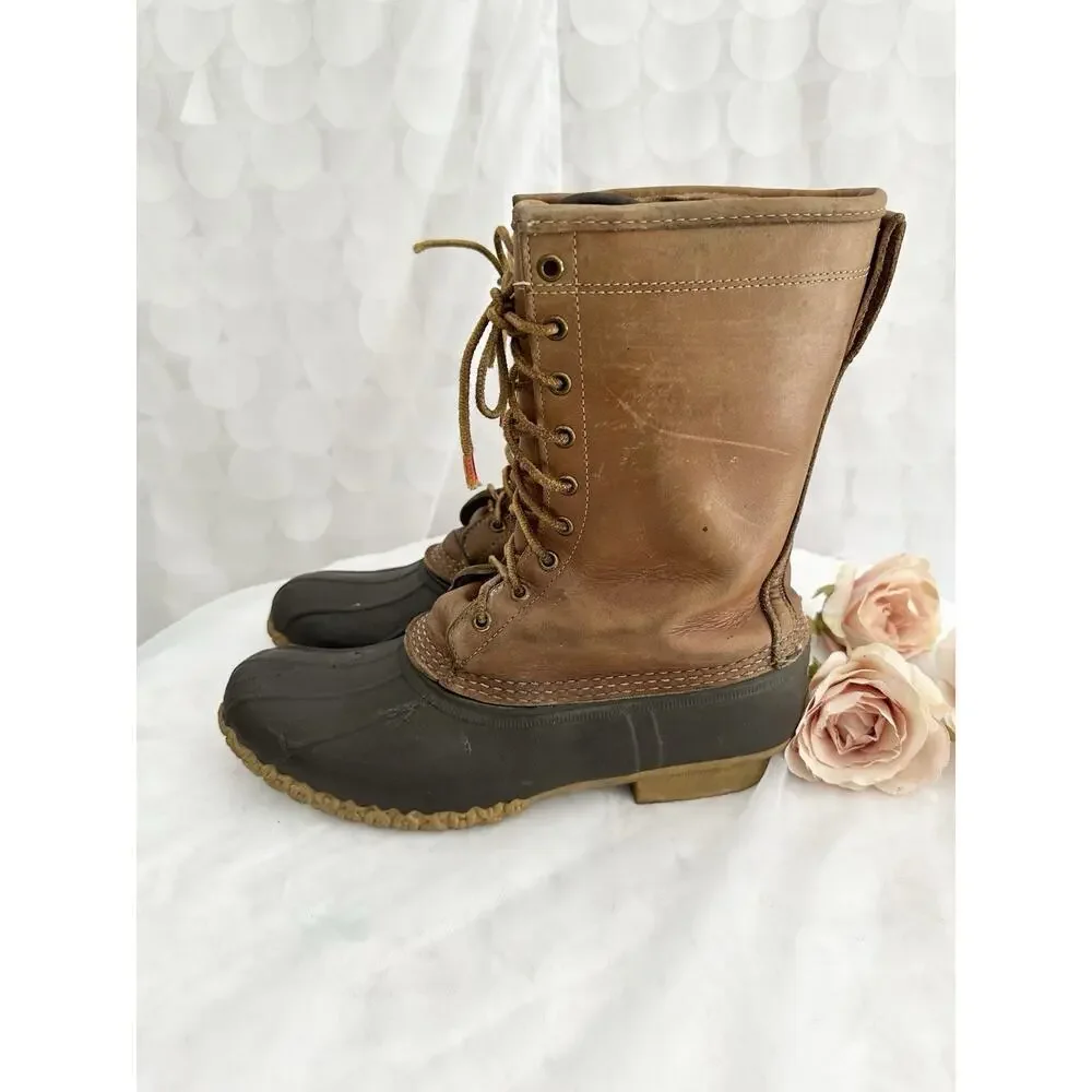 LL Bean Gore Tex Thinsulate Duck Boots Men 10 M Brown Hunting